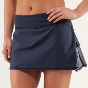Lululemon | Run: Pace Setter Skirt (Tall) in Inkwell/Wagon Stripe Inkwell